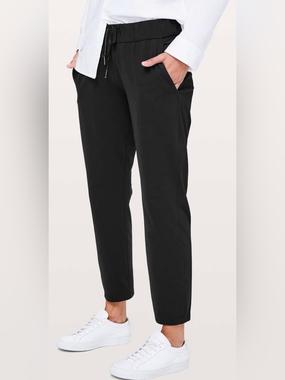 Lululemon On The Fly Pant 28” Black Full-On Luxtreme Size 6